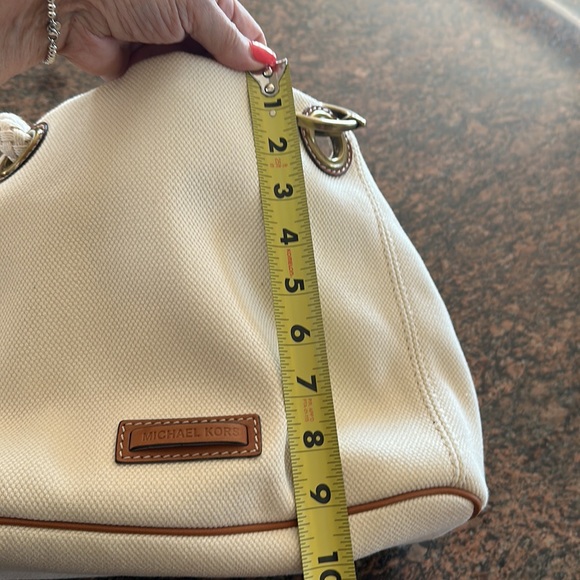 Michael Kors Maritime Convertible Canvas Leather Beach Tote EUC - Picture 6 of 7